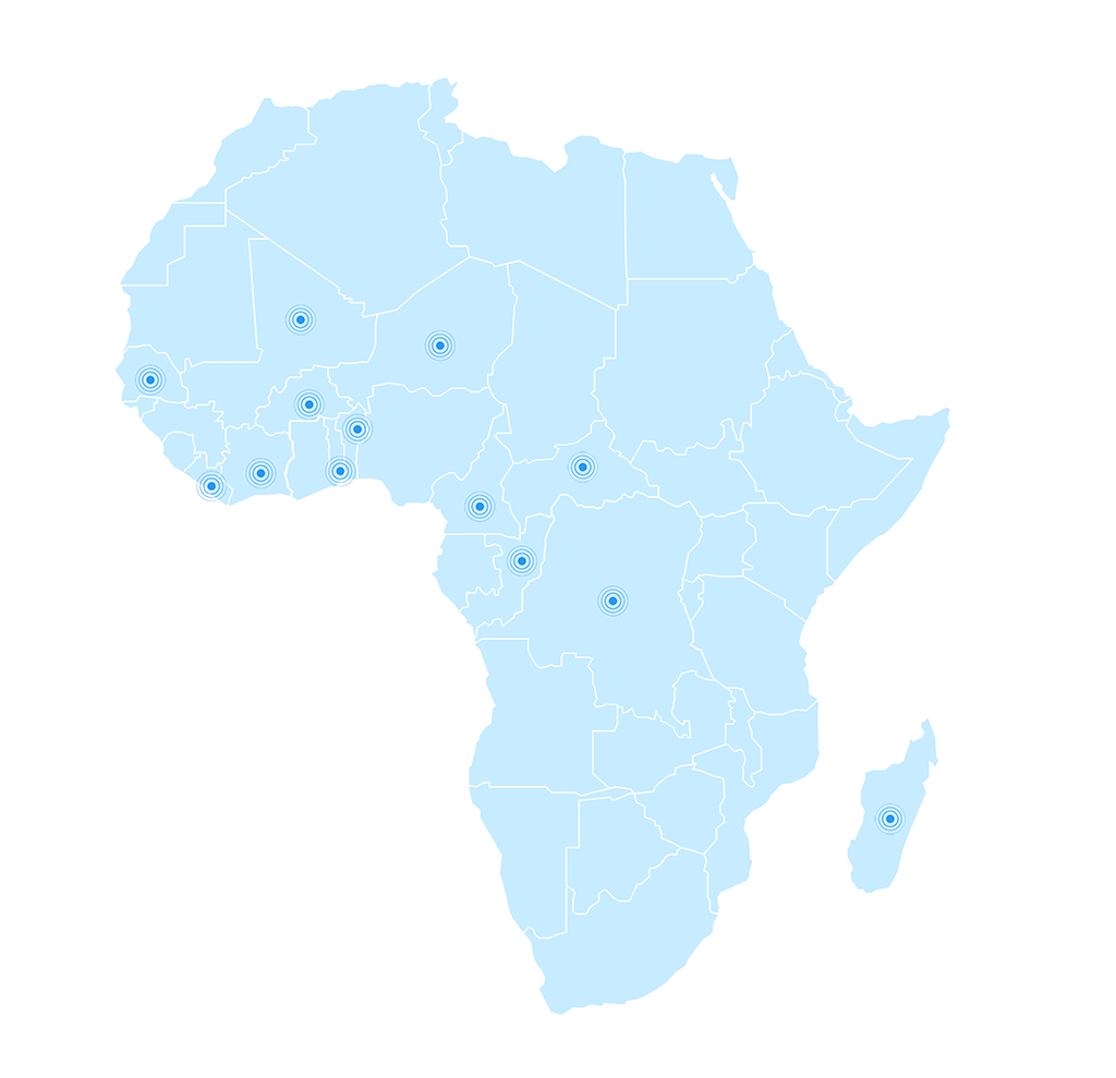Présence de Myriad Fintech en afrique